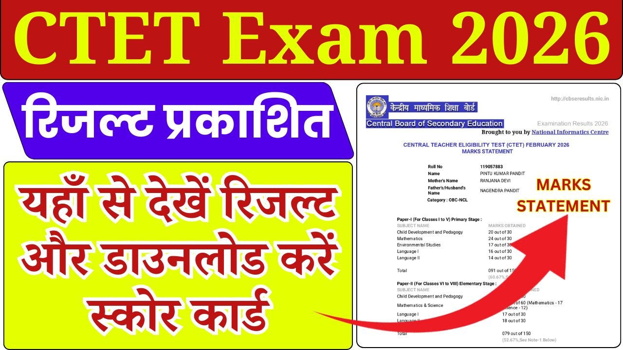 CTET Exam 2026 Result